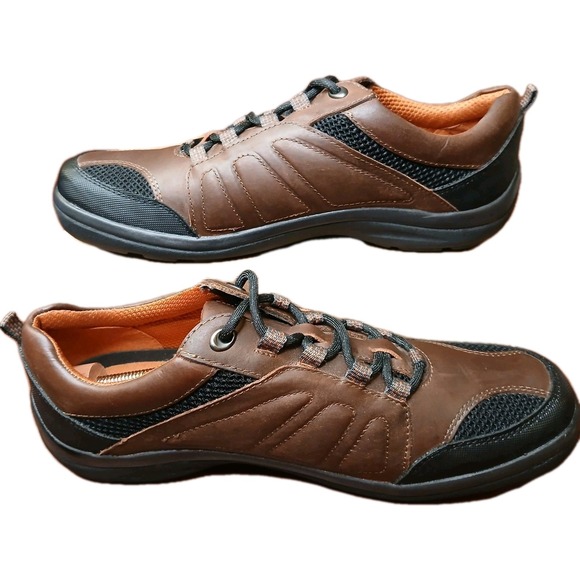 NWOT G.H. Bass & Co. Mens Shoes 10 M Territory Sneaker Black Brown Orange #1130 - Picture 1 of 10